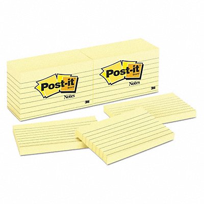 Note Postit Ruled3 X5 Yellow PK12 MPN:635YW