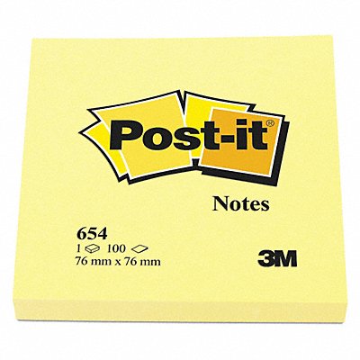 Note Post-It 3 X3 Yellow PK12 MPN:654YW