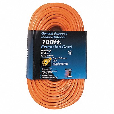 Ltd Ext Crd 100ft 16Ga 10A SJTW Orange MPN:1FD54