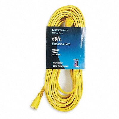 Extension Cord 50ft 14Ga 15A SPT-3 Yel MPN:1FD61