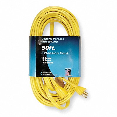 Extension Cord 50ft 12Ga 15A SPT-3 Yel MPN:1FD62