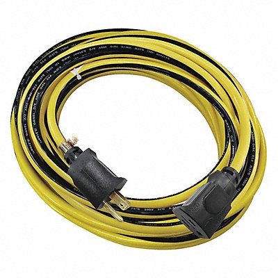 Lock Ext Cord 25ft 12Ga 15A SJTW Yel/Blk MPN:52NY24