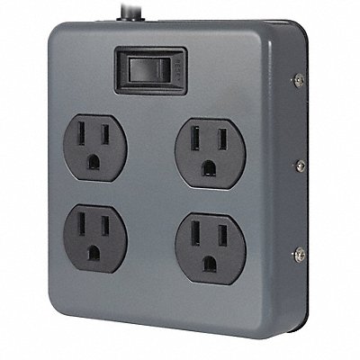 Outlet Strip Gray 6 ft Cord Length MPN:55346