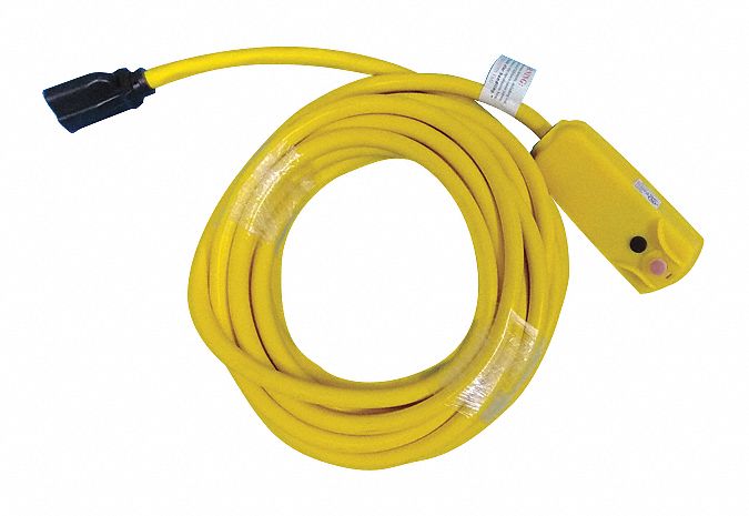 Plug-In GFCI w/Cord 25ft 15A Yel 125V MPN:53TY64