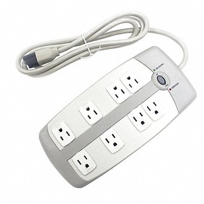 Surge Protector Outlet Strip 6 ft White MPN:52NY57