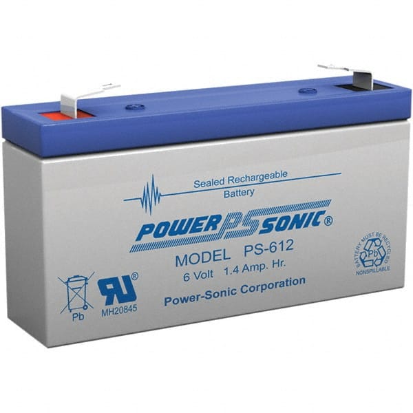 Rechargeable Lead Battery: 6V, Quick-Disconnect Terminal MPN:PS-612F1