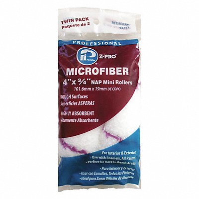 Microfiber Roller 4 L 3/4 Nap PK2 MPN:44752