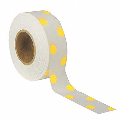 Flagging Tape Wh/Yllw 300 ft x 1-3/16 In MPN:PDWY-200