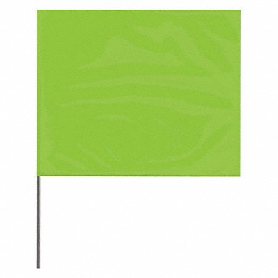 Marking Flag Lime Glo Blank PVC PK100 MPN:2315LG-200