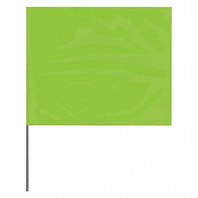 Marking Flag Lime Glo Blank PVC PK100 MPN:2336LG-200