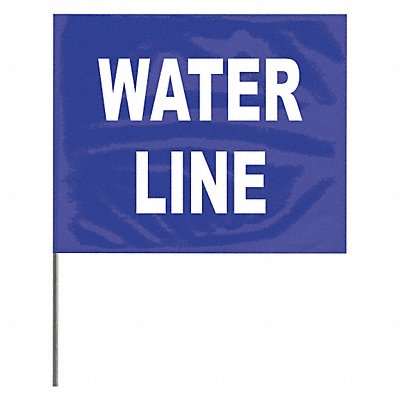 Marking Flag Blue Water Line PVC PK100 MPN:4521BW62-200