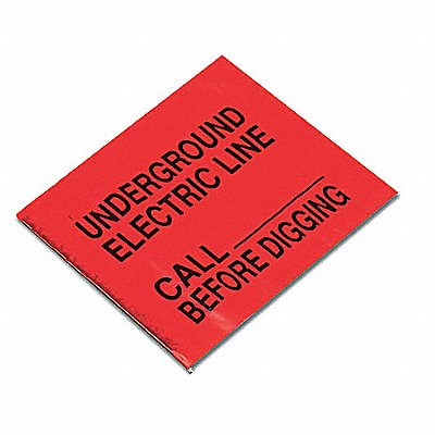 Marking Flag Red Electric Line PVC PK100 MPN:4521RBK3571-200