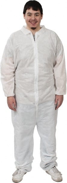 Disposable Coveralls: Size X-Large, 1.6 oz, SMS, Zipper Closure MPN:71896658