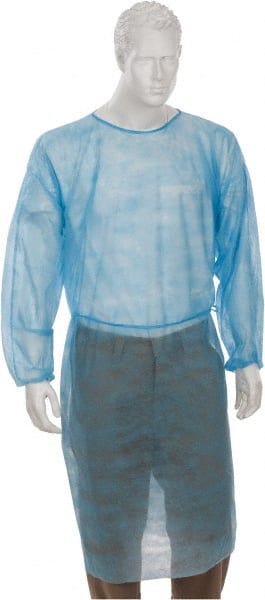 Isolation Gown: 1.41 oz, Size Universal, Polypropylene MPN:KM-ISO-NW-BLUE