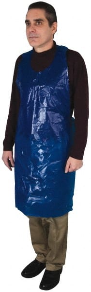 Disposable Coat Apron: Blue MPN:KM-AP-PE-BLUE-4