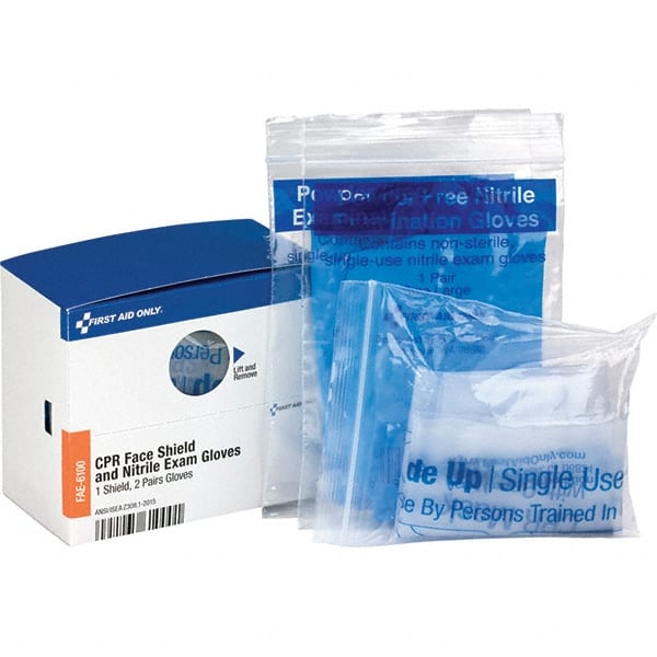 1 5-Piece Nitrile Exam Gloves & CPR Mask MPN:PS-FAE-6100