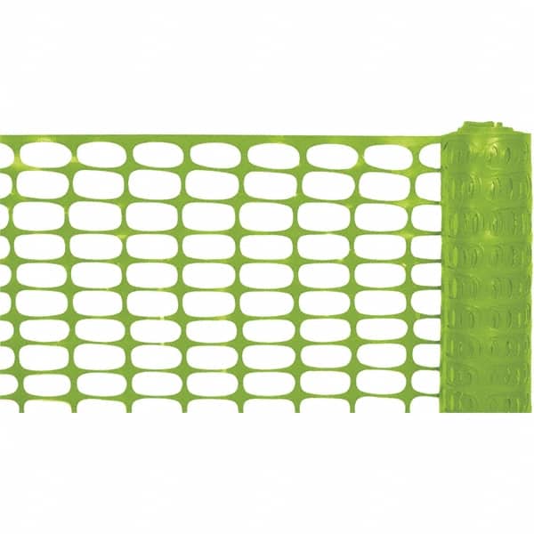 100' Long x 4' High, Lime Reusable Safety Fence MPN:03-902-1