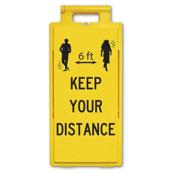 Cone & A Frame Floor Signs, Sign Type: Accident Prevention , Overall Height: 25in , Viewing Points: Four-View  MPN:PS-03-600-77-4