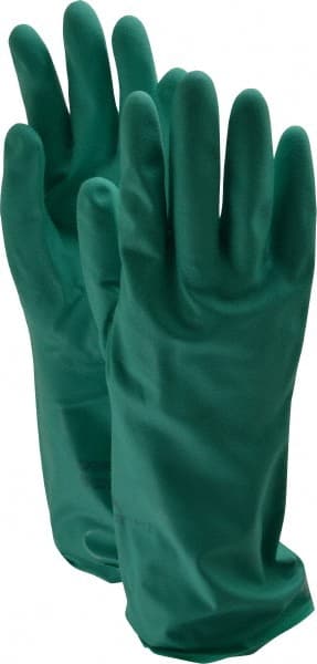 Chemical Resistant Gloves: Medium, 11 mil Thick, Nitrile, Unsupported MPN:28313