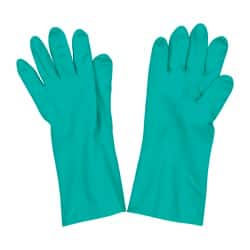 Chemical Resistant Gloves: Large, 11 mil Thick, Nitrile, Unsupported MPN:28314