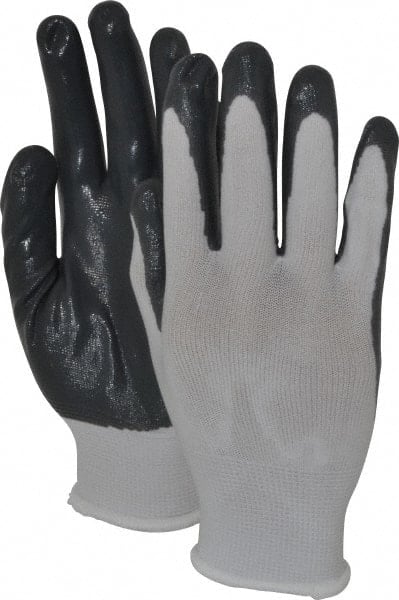 General Purpose Work Gloves: Small, Nitrile Coated, Nylon MPN:34-225NB/S