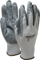 General Purpose Work Gloves: Large, Nitrile Coated, Nylon MPN:45-100-L