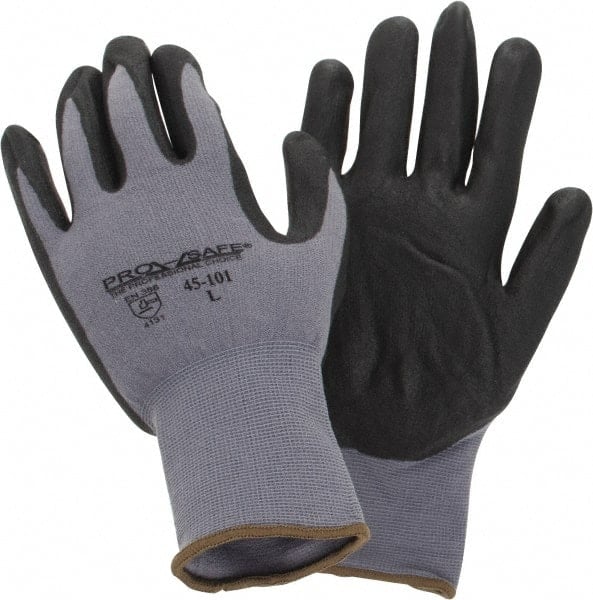 General Purpose Work Gloves: Large, Nitrile Coated, Nylon MPN:45-101-L