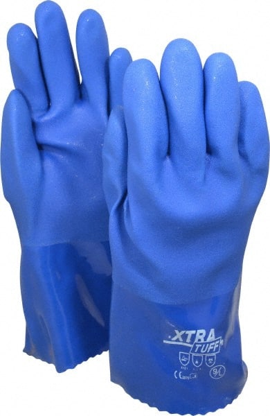 Chemical Resistant Gloves: Large, Polyvinylchloride, Supported MPN:58-8656/L