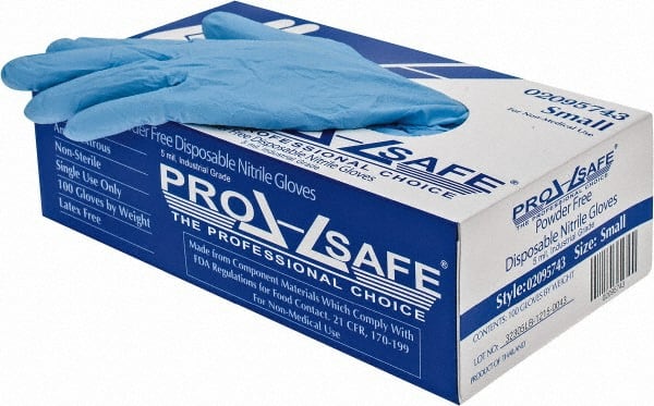 Disposable Gloves: Size Small, 5 mil, Nitrile MPN:D5000S