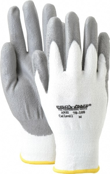 Cut, Puncture & Abrasive-Resistant Gloves: Size M, ANSI Cut A2, ANSI Puncture 1, Polyurethane, Dyneema MPN:70-100-M