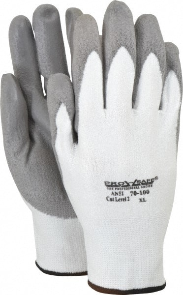 Cut, Puncture & Abrasive-Resistant Gloves: Size XL, ANSI Cut A2, ANSI Puncture 1, Polyurethane, Dyneema MPN:70-100-XL