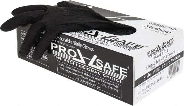 Disposable Gloves: Size Medium, 5 mil, Nitrile MPN:D6000M