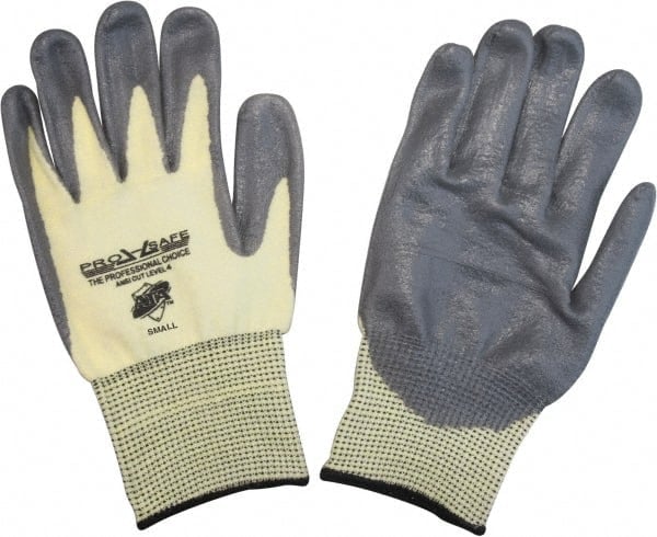 Cut, Puncture & Abrasive-Resistant Gloves: Size S, ANSI Cut A4, ANSI Puncture 2, Polyurethane, Kevlar MPN:GLA-C1-S