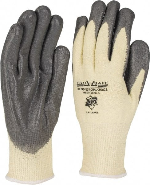 Cut, Puncture & Abrasive-Resistant Gloves: Size 2XL, ANSI Cut A4, ANSI Puncture 2, Polyurethane, Kevlar MPN:GLA-C1-XXL