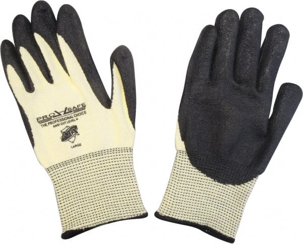 Cut, Puncture & Abrasive-Resistant Gloves: Size L, ANSI Cut A4, ANSI Puncture 2, Nitrile, Kevlar MPN:GLA-C2-L