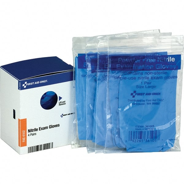 Disposable Gloves: Size Large, 2 mil, Nitrile MPN:FAE-6102