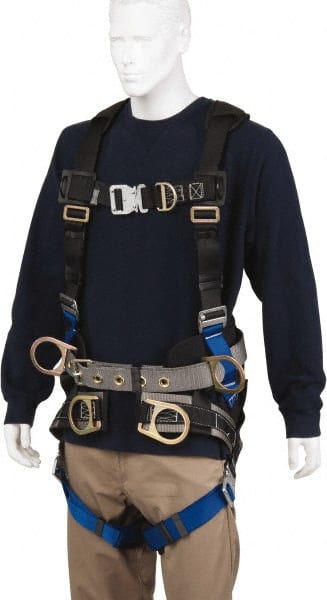 Fall Protection Harnesses: 350 Lb, Construction Style, Size X-Large, Polyester MPN:PS-HCLB-Q5