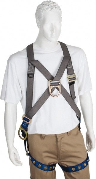 Fall Protection Harnesses: 350 Lb, Cross-Over Style, Size 2X-Large, Polyester MPN:PS-HTB-32