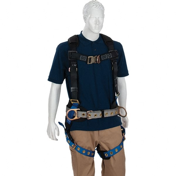 Fall Protection Harnesses: 310 Lb, Construction Style, Size 2X-Large, Polyester MPN:PS-HTB-51