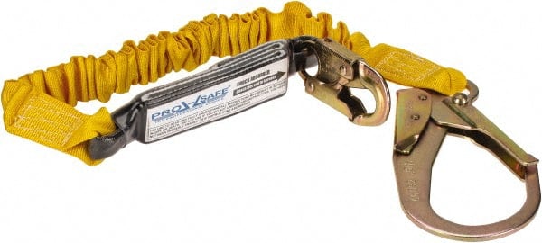 6' Long, 350 Lb Capacity, 1 Leg Locking Snap Hook Harness Shock Absorbing Lanyard MPN:PS-SA-LN12