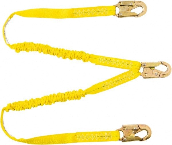 6' Long, 350 Lb Capacity, 2 Leg Locking Snap Hook Harness Shock Absorbing Lanyard MPN:PS-SA-LN13