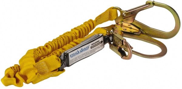 6' Long, 350 Lb Capacity, 2 Leg Locking Snap Hook Harness Shock Absorbing Lanyard MPN:PS-SA-LN19