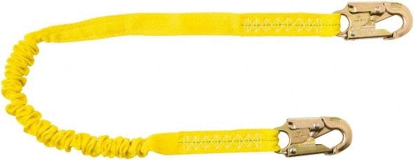 6' Long, 350 Lb Capacity, 1 Leg Locking Snap Hook Harness Shock Absorbing Lanyard MPN:PS-SA-LN4