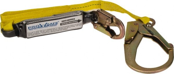 6' Long, 350 Lb Capacity, 1 Leg Locking Snap Hook Harness Shock Absorbing Lanyard MPN:PS-SA-LN9