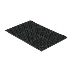 Anti-Fatigue Mat: 3' Long, 2' Wide, 7/8 Thick, CFR Rubber, Straight Edges, Heavy-Duty MPN:3917109202X3