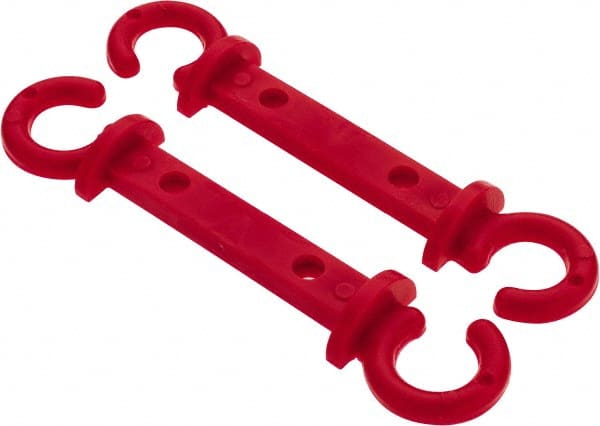 Pedestrian Barrier Connecting Link: Plastic, Red, Use with Plastic Chain MPN:CLINK-RED-25B