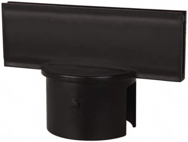 Pedestrian Barrier Sign Adapter & Pole Sign Adapter: Plastic, Black, Use with 2-1/2 in Poles MPN:PS92703-6