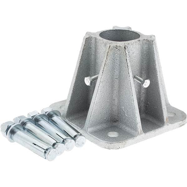 Rail Mount Kits & Parts, Type: Single Socket , Contents: Set of Anchor Bolts , Mounting Plate Width (Inch): 4 , Mounting Plate Length: 4 (Inch) MPN:WTD-SR-SS