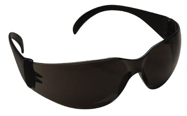 Safety Glass: Anti-Fog & Scratch-Resistant, Polycarbonate, Gray Lenses, Frameless, UV Protection MPN:49778