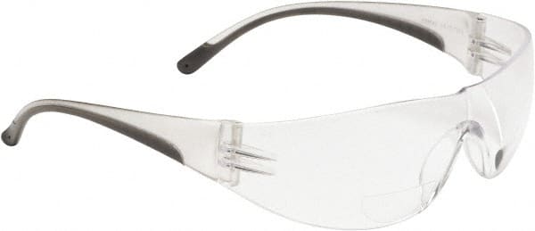 Magnifying Safety Glasses: +2, Clear Lenses, Scratch Resistant MPN:51944